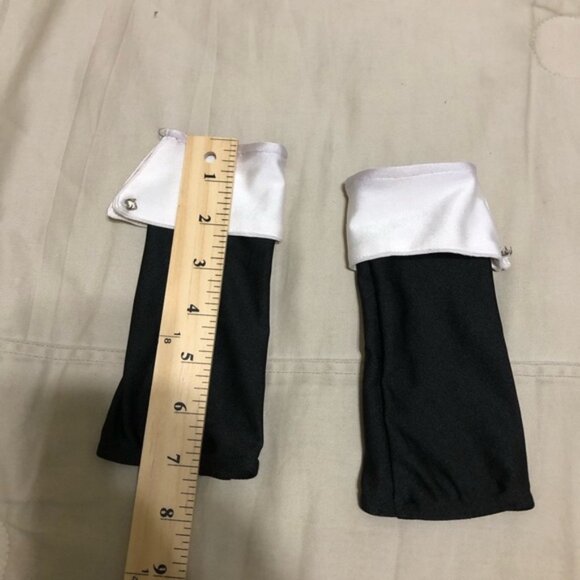 Black and White girls cuffed partial sleeves for dress up - Picture 4 of 7